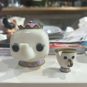 Mrs. Potts and Chip Funko Pop